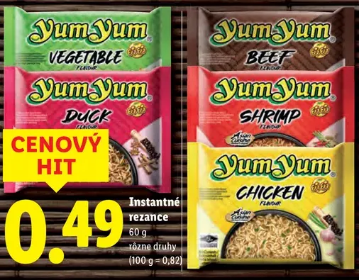 Yum Yum Instantné rezance