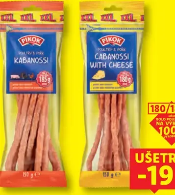 Pikok Bravčové kabanosy rôzne druhy