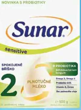 Sunar Sensitive dojčenská výživa