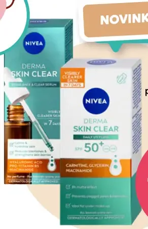 Nivea Derma Skin Clear pleťové sérum / denný pleťový UV Fluid