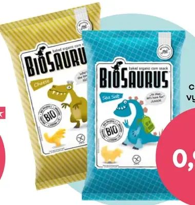 Biosaurus detské kukuričné chrumky