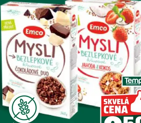 Emco Mysli bezlepkové - čokoládové, ovocné