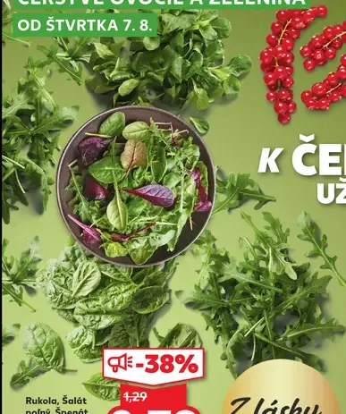 Rukola, Šalát poľný, Špenát baby, Šalát Mix
