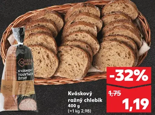 Kváskový ražný chlebík