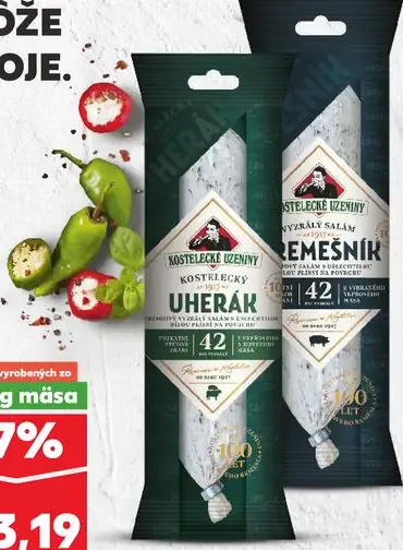 Kostelecké Uherák Salám s ušľachtilou plesňou