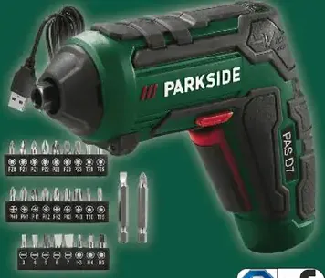 Parkside Aku skrutkovač PAS D7