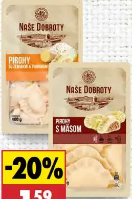 Naše dobroty Pirohy rôzne druhy
