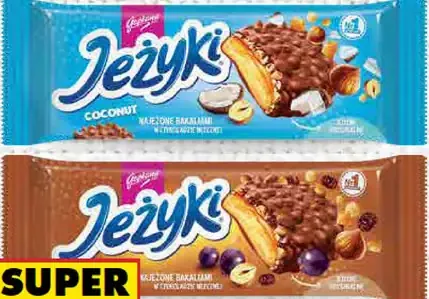 Jeżyki sušienky v mliečnej čokoláde karamel/kokos
