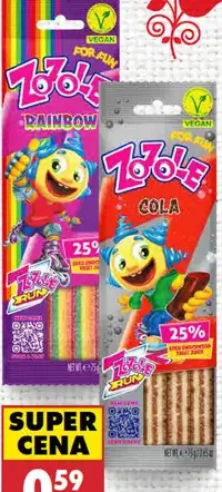 Želé kyslé pásiky cola/rainbow Zozole