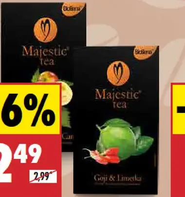 Majestic Tea Čaj Malina & Camu Camu/Goji & Limetka