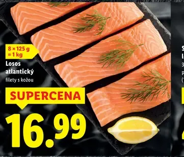 Losos atlantický filety s kožou