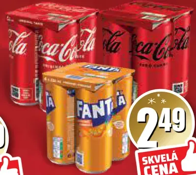 Coca-Cola plechovka / Coca-Cola Zero plechovka / Fanta plechovka