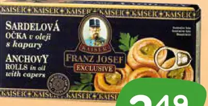 Franz Josef Sardelové očká rôzne druhy