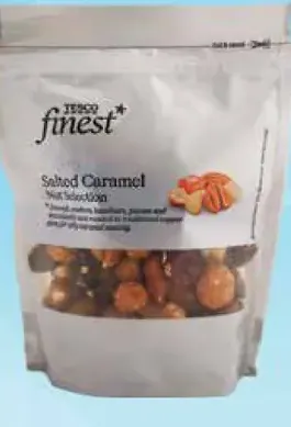 Tesco Finest orechy mix solené karamelizované