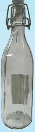 Sklenená fľaša s klipovým uzáverom