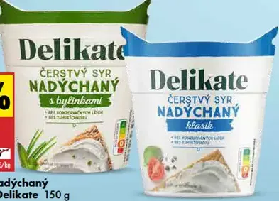 Delikate Čerstvý syr nadýchaný s bylinkami