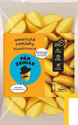 Zemiaky nešúpané varené americké
