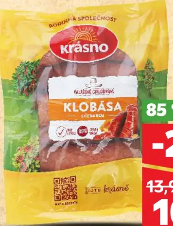 Krásno Klobásy na gril s čedarom