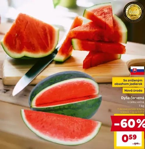 Dyňa červená celku voľná