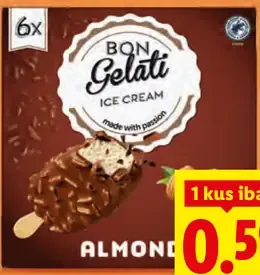 Bon Gelati Vanilková zmrzlina s mandľami