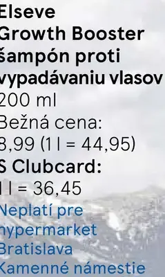 Elseve Growth Booster šampón proti vypadávaniu vlasov