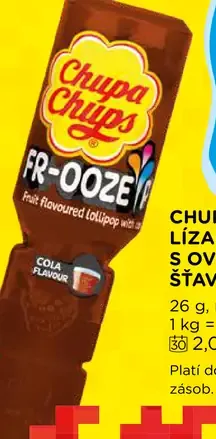 Chupa Chups lízanka s ovocnou šťavou