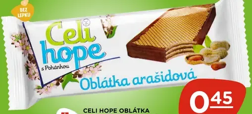 Celi Hope oblátka s arašídovou náplňou bezlepková