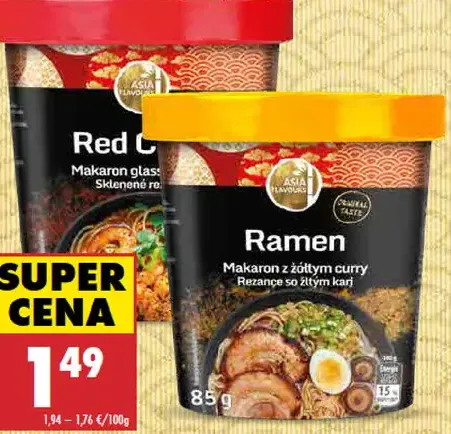 Asia Flavours instantné rezance Red Curry