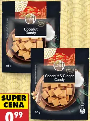 Asia Flavours Cukríky kokosové natural/zázvor