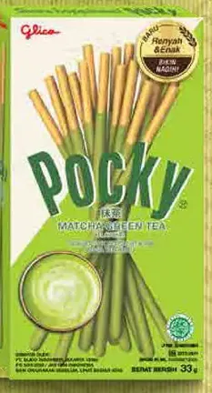 Pocky Tyčinky s polevou matcha green tea