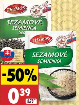 Thymos Sezamové semienka biele/čierne