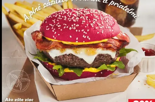 Hamburgerová žemla ružová