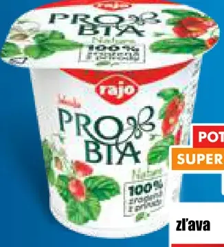 Rajo Probia nature jogurt jahoda