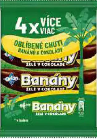 Banány želé v čokoláde