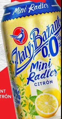 Zlatý Bažant Radler citron plechovka