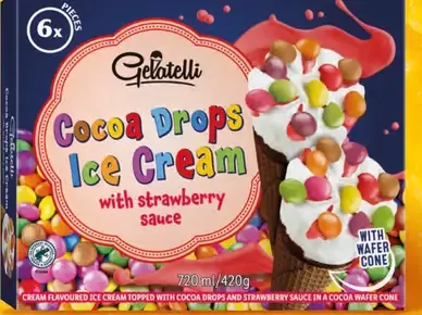 Gelatelli Cocoa Drops Ice Cream