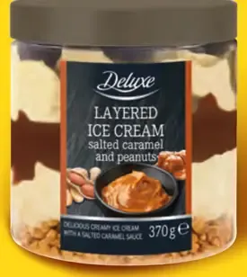 Deluxe Mrazený krém s karamelom a arašidmi