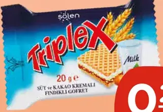 Triplex oblátka s krémom a orieškami