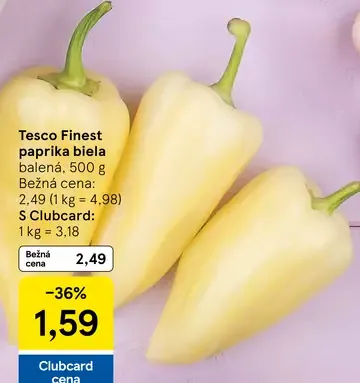 Tesco Finest paprika biela