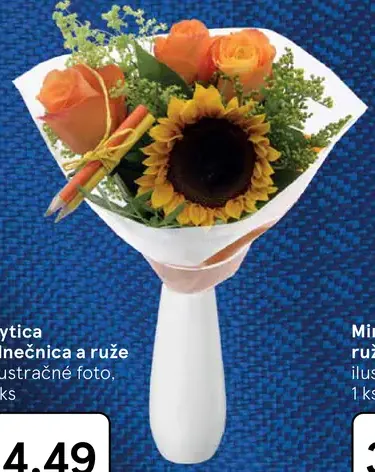 Kytica slnečnica a ruže