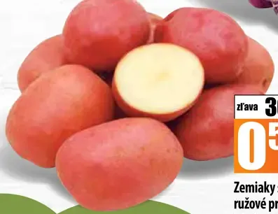 Zemiaky skoré ružové prané voľné