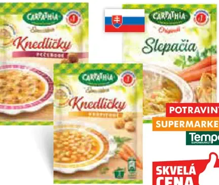 Carpathia polievka Knedličky Slepacia