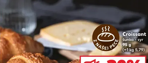 Croissant šunka - syr