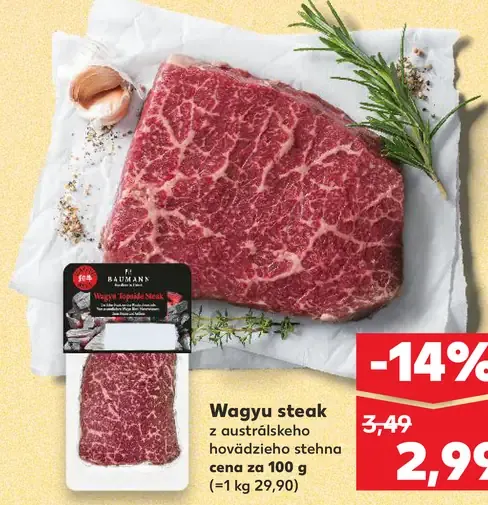 Wagyu steak z austrálskeho hovädzieho stehna