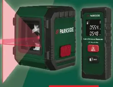 PARKSIDE Krížový líniový laser alebo Lasérový merač vzdialenosti