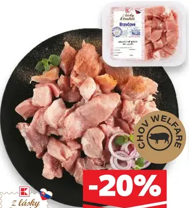 Bravčové mäso na guláš