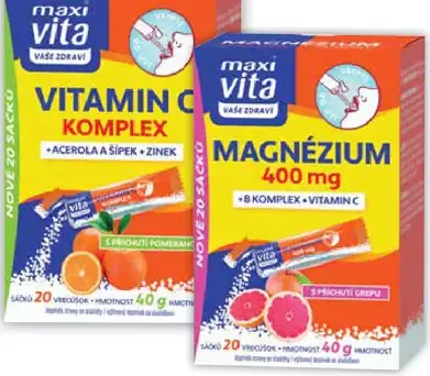 Maxi Vita Magnézium + B Komplex + Vitamín C
