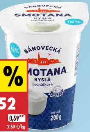 Milsy Kyslá smotana 16 %