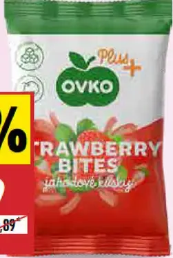 OVKO Plus Ovocné kúsky jahodové/jablkové