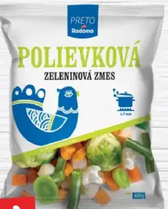 Polievková zeleninová zmes hlboko zmrazená
